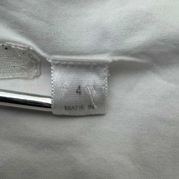 Vintage Skirt Medium Fruit Embroidered White Cotton Midi Cherry Tassles *Read - Picture 5 of 11